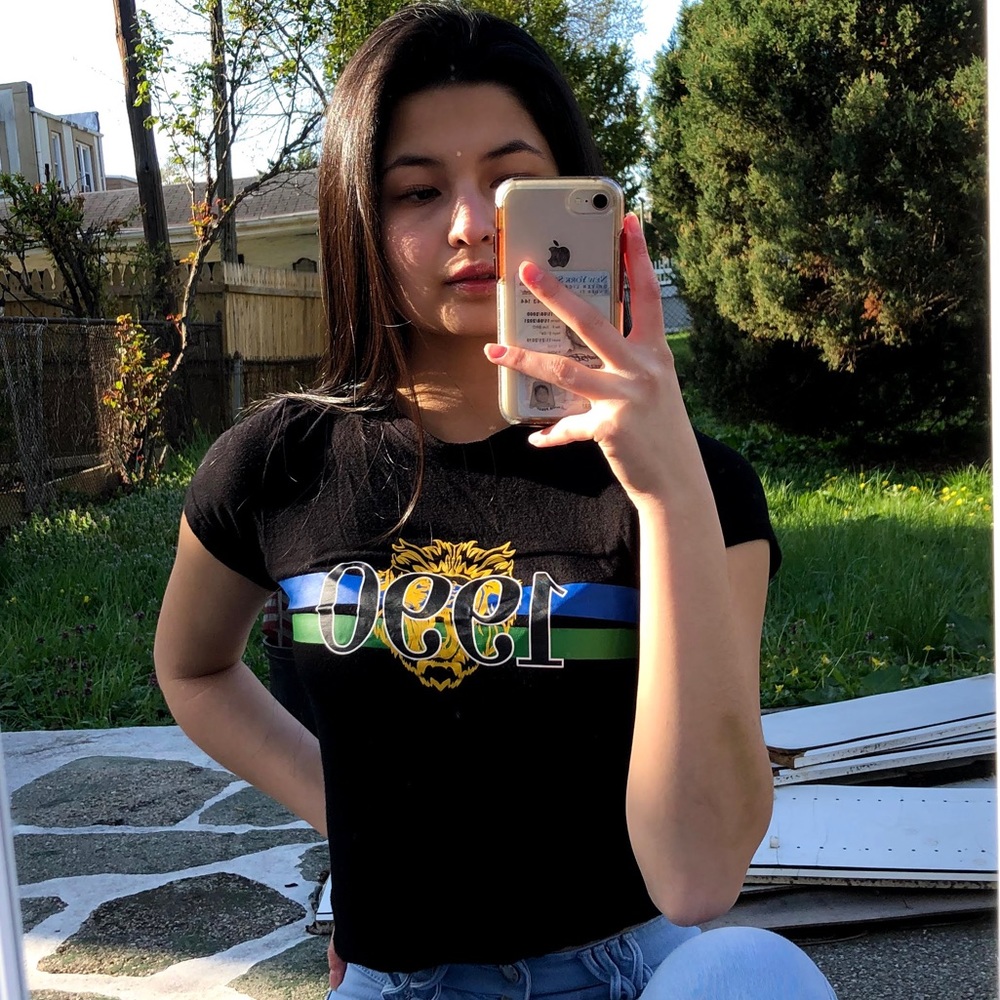 1990 cropped t-shirt